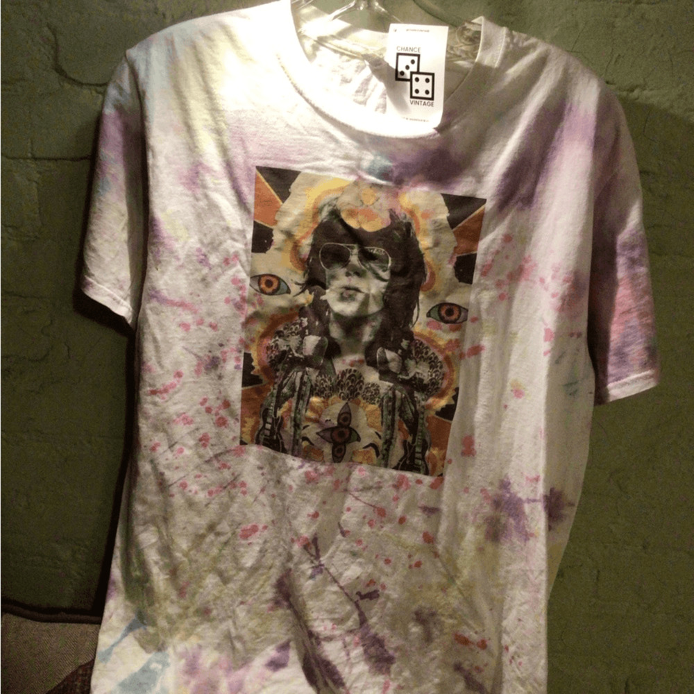 NEW! Upcycled Keith Richards tie dye tee